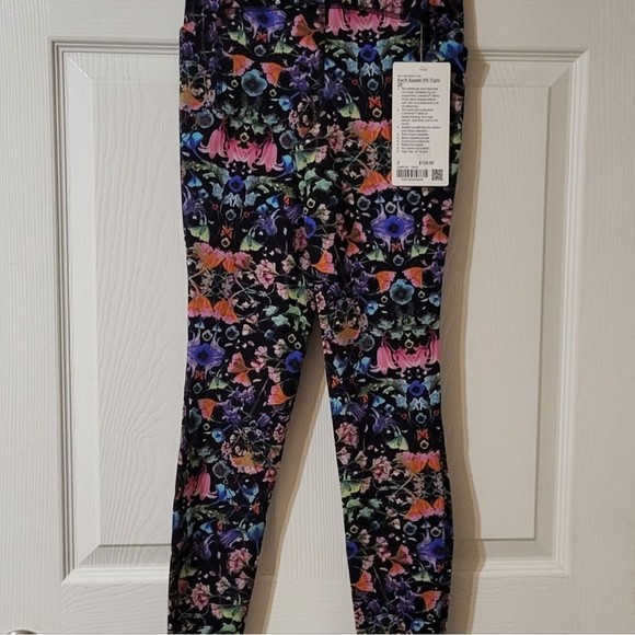 NWT Lululemon Sz2 Swift Speed HR Tight 28" Legging in Flowerscope Black Multi - Picture 8 of 13